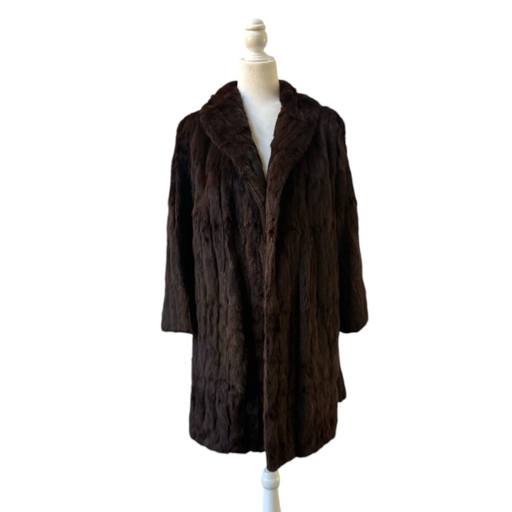 VINTAGE ENGLISH FULL LENGTH FUR COAT